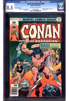 CONAN THE BARBARIAN #65 CGC 8.5 OW/WH PAGES 30c PRICE VARIANT front cover