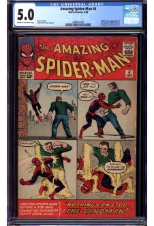 AMAZING SPIDER-MAN #4 CGC 5.0 CR/OW PAGES front cover
