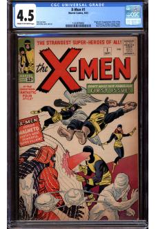 X-MEN #1 CGC 4.5 CR/OW PAGES front cover