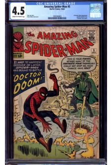 AMAZING SPIDER-MAN #5 CGC 4.5 CR/OW PAGES front cover
