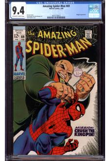 AMAZING SPIDER-MAN #69 CGC 9.4 OW/WH PAGES front cover