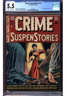 CRIME SUSPENSTORIES #13 CGC 5.5 OW/WH PAGES front cover