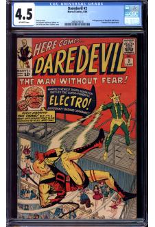 DAREDEVIL #2 CGC 4.5 OW PAGES front cover