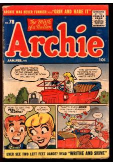 ARCHIE COMICS #78 2.5 front cover