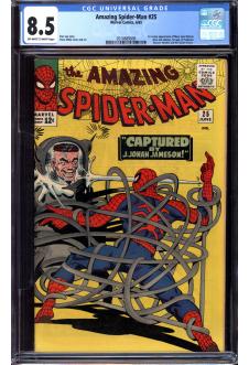 AMAZING SPIDER-MAN #25 CGC 8.5 OW/WH PAGES front cover