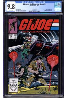 G.I. JOE, A REAL AMERICAN HERO #73 CGC 9.8 WHITE PAGES front cover