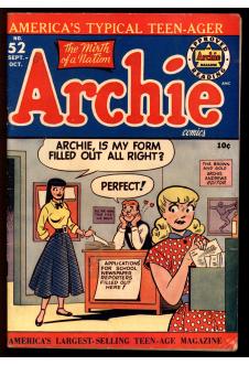 ARCHIE COMICS #52 4.5 front cover