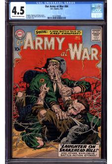 OUR ARMY AT WAR #84 CGC 4.5 CR/OW PAGES front cover