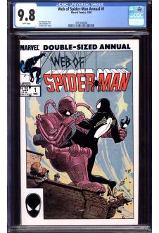 WEB OF SPIDER-MAN ANNUAL #1 CGC 9.8 WHITE PAGES front cover