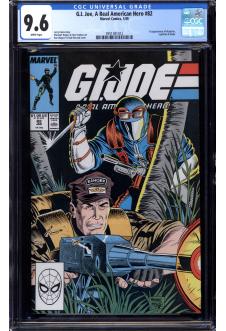 G.I. JOE, A REAL AMERICAN HERO #82 CGC 9.6 WHITE PAGES front cover