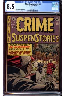 CRIME SUSPENSTORIES #12 CGC 8.5 OW/WH PAGES front cover