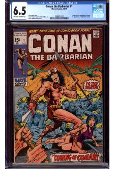 CONAN THE BARBARIAN #1 CGC 6.5 OW/WH PAGES front cover