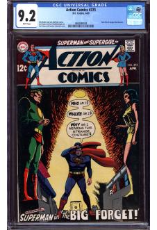 ACTION COMICS #375 CGC 9.2 WHITE PAGES front cover