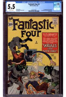 FANTASTIC FOUR #2 CGC 5.5 OW PAGES front cover
