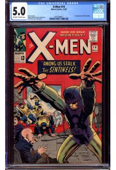 X-MEN #14 CGC 5.0 OW/WH PAGES front cover