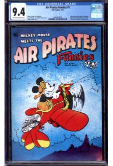 AIR PIRATES FUNNIES #1 CGC 9.4 OW/WH PAGES front cover