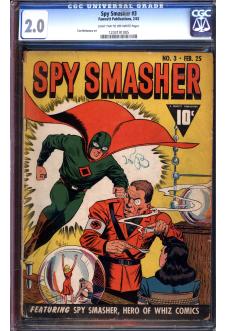 SPY SMASHER #3 CGC 2.0 LT/OW PAGES front cover