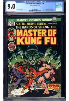 SPECIAL MARVEL EDITION #15 CGC 9.0 OW/WH PAGES front cover
