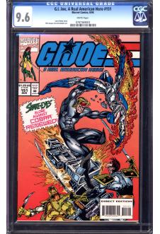 G.I. JOE, A REAL AMERICAN HERO #151 CGC 9.6 WHITE PAGES front cover