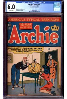ARCHIE COMICS #18 CGC 6.0 OW PAGES front cover