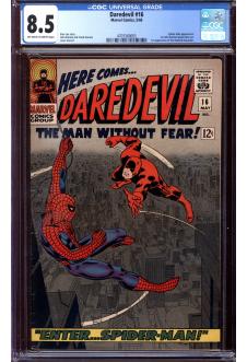 DAREDEVIL #16 CGC 8.5 OW/WH PAGES front cover