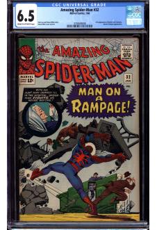 AMAZING SPIDER-MAN #32 CGC 6.5 CR/OW PAGES front cover
