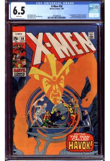 X-MEN #58 CGC 6.5 WHITE PAGES front cover