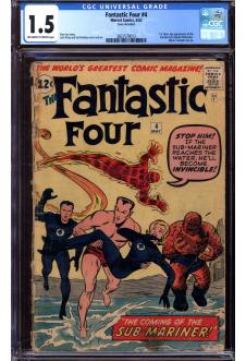 FANTASTIC FOUR #4 CGC 1.5 OW/WH PAGES front cover