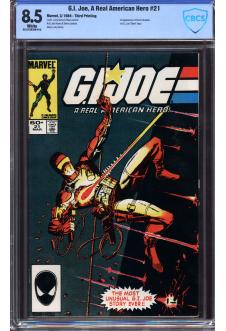 G.I. JOE, A REAL AMERICAN HERO #21 CBCS 8.5 WHITE PAGES 3RD PRINT front cover
