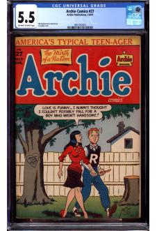 ARCHIE COMICS #27 CGC 5.5 OW/WH PAGES front cover