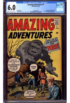 AMAZING ADVENTURES #1 CGC 6.0 CR/OW PAGES front cover