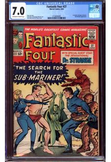 FANTASTIC FOUR #27 CGC 7.0 OW/WH PAGES front cover
