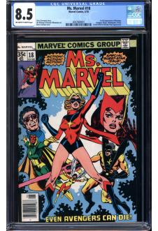 MS. MARVEL #18 CGC 8.5 OW/WH PAGES front cover