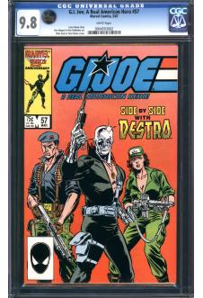 G.I. JOE, A REAL AMERICAN HERO #57 CGC 9.8 WHITE PAGES front cover