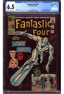 FANTASTIC FOUR #50 CGC 6.5 OW/WH PAGES front cover