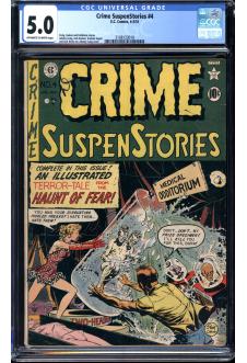 CRIME SUSPENSTORIES #4 CGC 5.0 OW/WH PAGES front cover