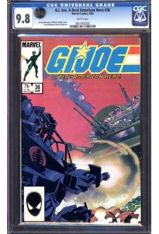G.I. JOE, A REAL AMERICAN HERO #36 CGC 9.8 WHITE PAGES front cover