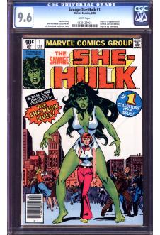 SAVAGE SHE-HULK #1 CGC 9.6 WHITE PAGES front cover