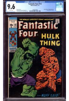 FANTASTIC FOUR #112 CGC 9.6 WHITE PAGES front cover