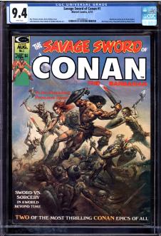 SAVAGE SWORD OF CONAN #1 CGC 9.4 WHITE PAGES front cover