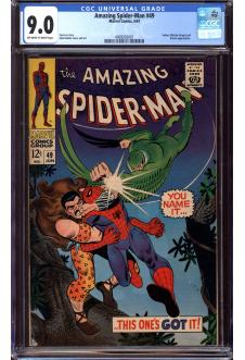 AMAZING SPIDER-MAN #49 CGC 9.0 OW/WH PAGES front cover