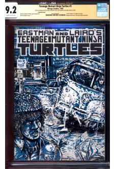 TEENAGE MUTANT NINJA TURTLES #3 CGC 9.2 OW/WH PAGES front cover