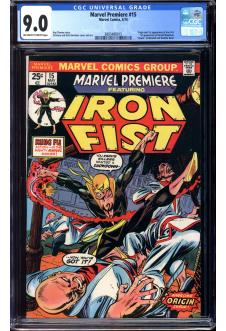 MARVEL PREMIERE #15 CGC 9.0 OW/WH PAGES front cover