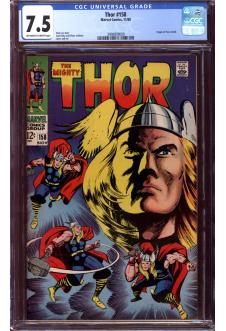 THOR #158 CGC 7.5 OW/WH PAGES front cover