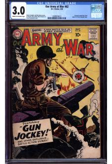 OUR ARMY AT WAR #82 CGC 3.0 CR/OW PAGES front cover