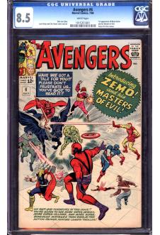AVENGERS #6 CGC 8.5 WHITE PAGES front cover