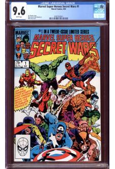 MARVEL SUPER HEROES SECRET WARS #1 CGC 9.6 WHITE PAGES front cover
