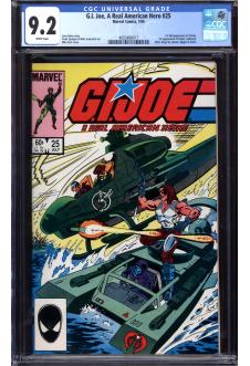 G.I. JOE, A REAL AMERICAN HERO #25 CGC 9.2 WHITE PAGES front cover