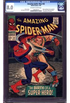 AMAZING SPIDER-MAN #42 CGC 8.0 OW/WH PAGES front cover