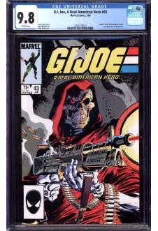 G.I. JOE, A REAL AMERICAN HERO #43 CGC 9.8 WHITE PAGES front cover